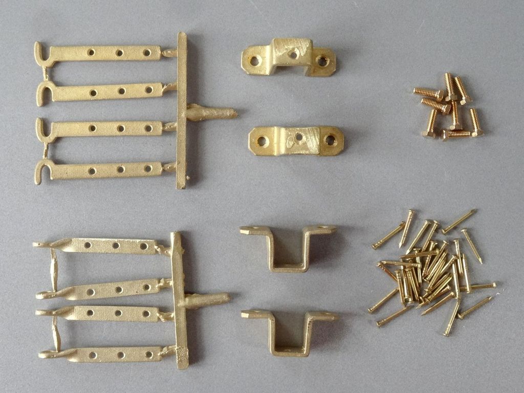Beschlagsatz für Kastenlore Messing-Gussteile