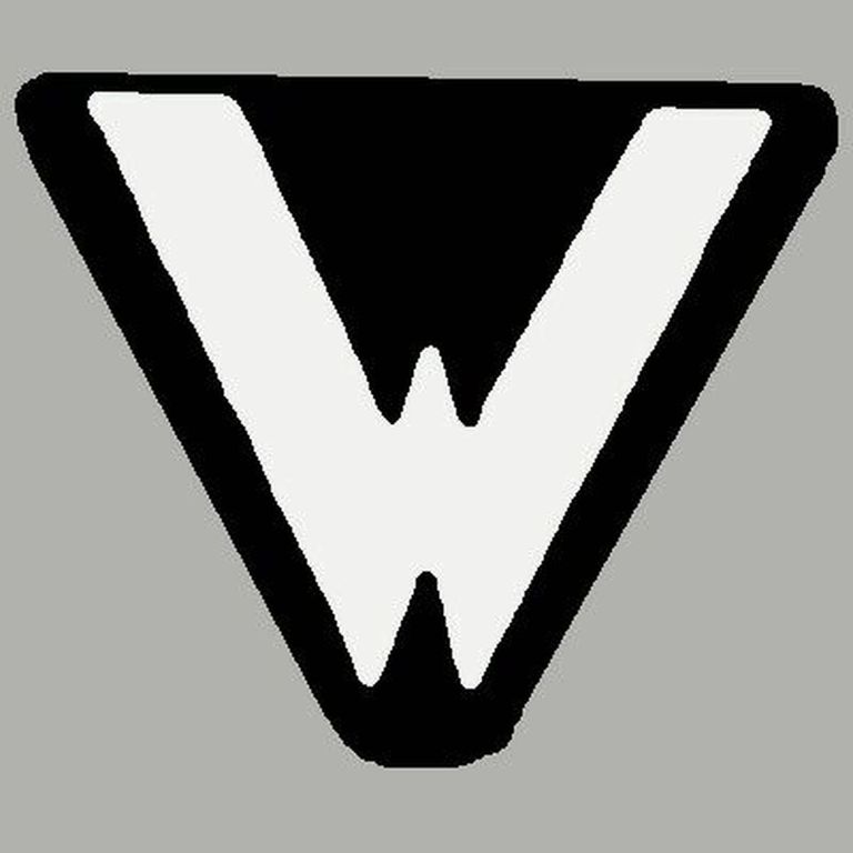 Rangierhaltsignal Ra 11 b, weiß 22 x 27 mm Emaille