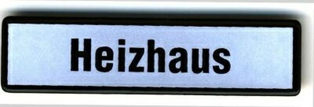 Heizhaus groß 80 x 20 mm Emaille