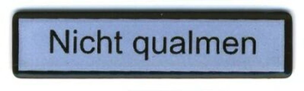 Nicht qualmen 55 x 13 mm Emaille