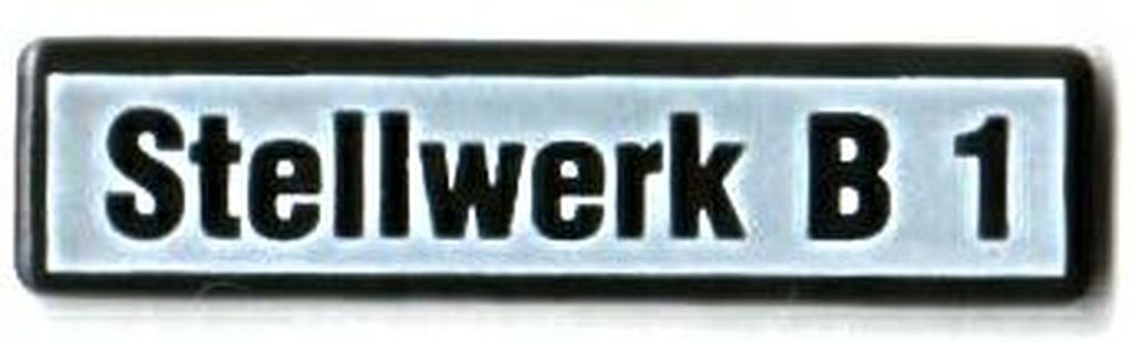 Stellwerk B 1 55 x 13 mm Emaille, passend auch für Spur 1