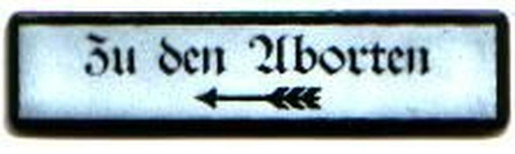 Zu den Aborten 55 x 13 mm Emaille