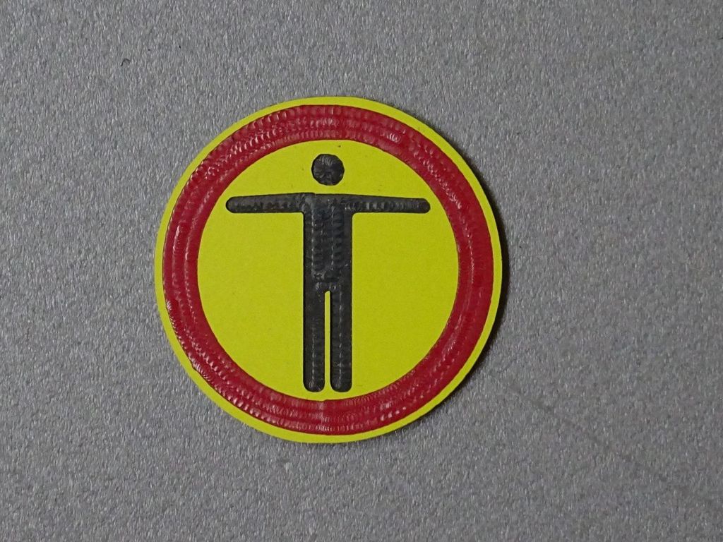 Ende des Bahnsteigs Durchmesser 22 mm, 3-Schicht-Kunststoff
