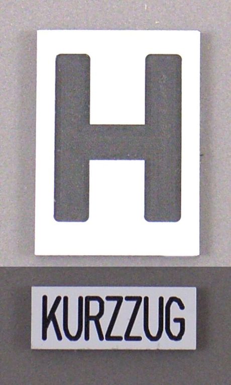 Kurzzug 16 x 6 mm, 2-Schicht-Kunststoff