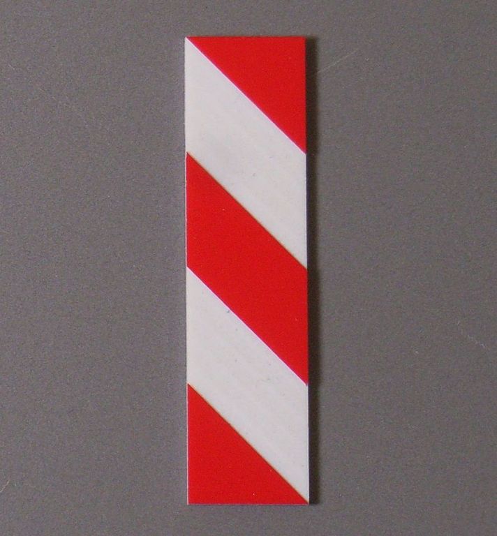 Warnbake 605 11 x 43 mm, 2-Schicht-Kunststoff