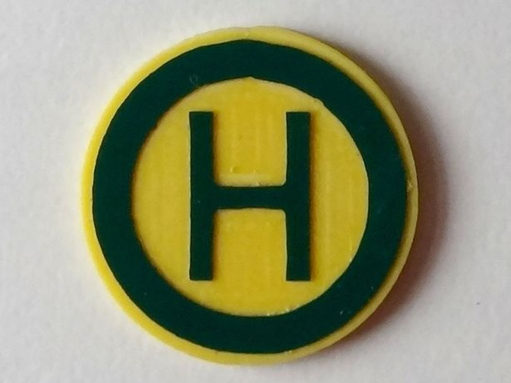 Haltestellenzeichen Straßenbahn D = 19 mm, 2-Schicht-Kunststoff