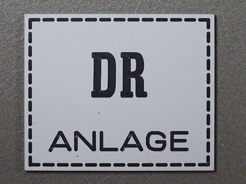 DR-Anlage 1:22,5 32 x 27 mm, 2-Schicht-Kunststoff
