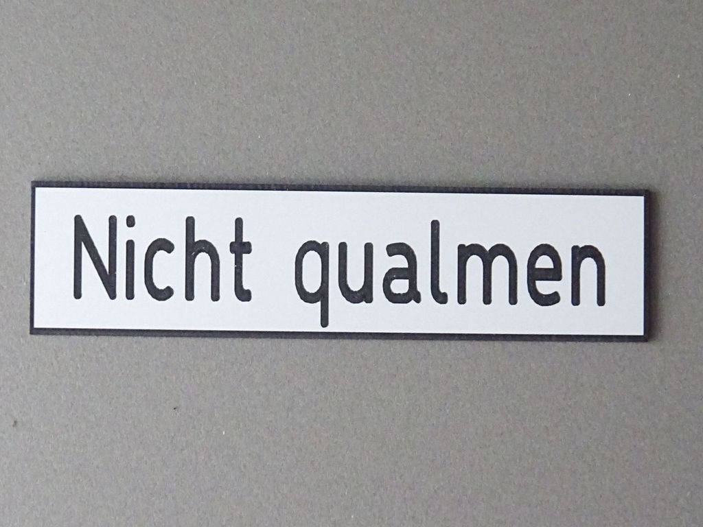 Nicht qualmen 55 x 13 mm, 2-Schicht-Kunststoff