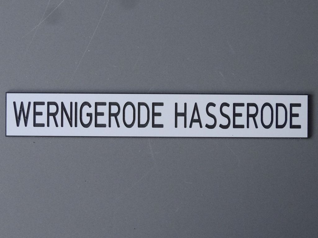Wernigerode Hasserode 135 x 20 mm, 2-Schicht-Kunststoff