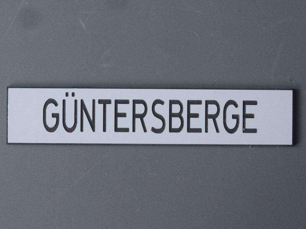 Güntersberge 99 x 20 mm, 2-Schicht-Kunststoff
