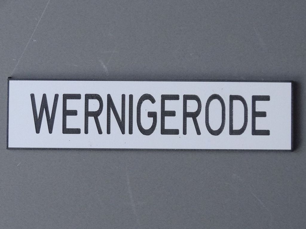 Wernigerode 80 x 20 mm, 2-Schicht-Kunststoff