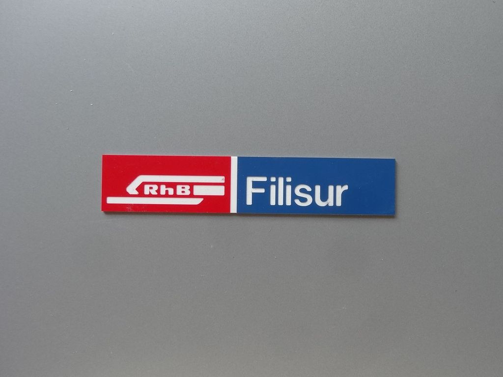 Filisur, großes Format 130 x 25 mm, 2-Schicht-Kunststoff