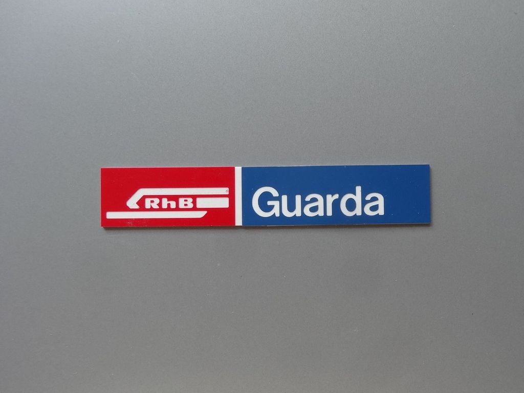 Guarda, großes Format 140 x 25 mm, 2-Schicht-Kunststoff