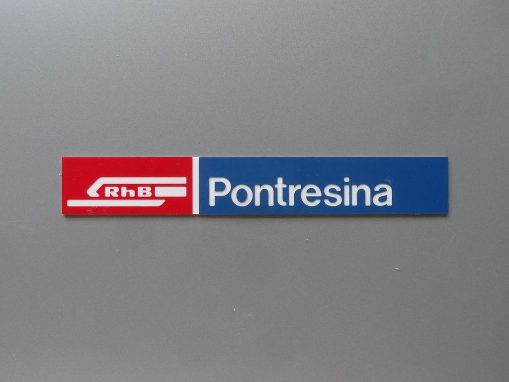Pontresina, großes Format 170 x 25 mm, 2-Schicht-Kunststoff
