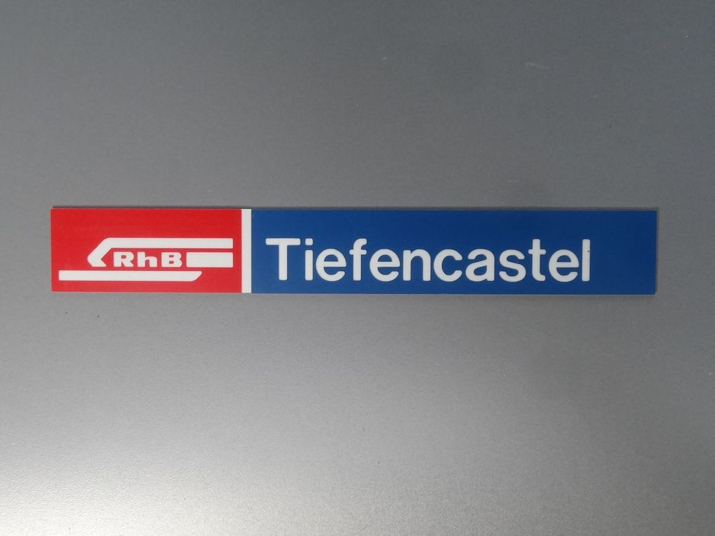 Tiefencastel, großes Format 180 x 25 mm, 2-Schicht-Kunststoff