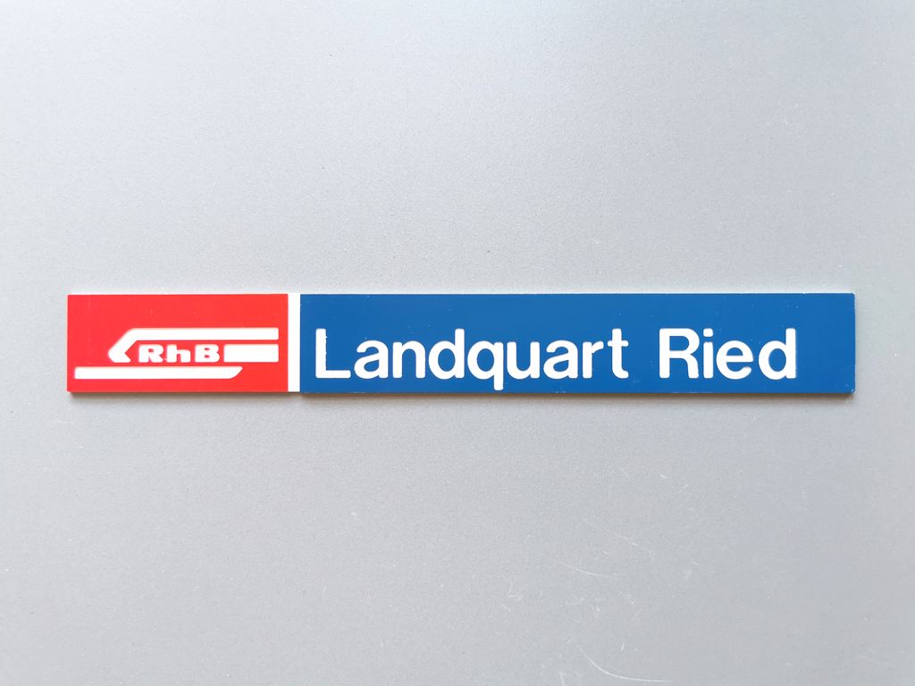Landquart Ried, großes Format 200 x 25 mm, 2-Schicht-Kunststoff
