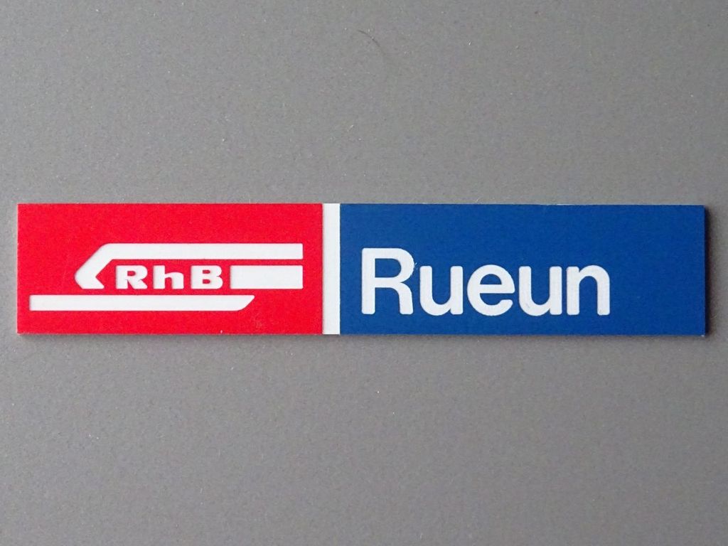 Rueun, großes Format 130 x 25 mm, 2-Schicht-Kunststoff