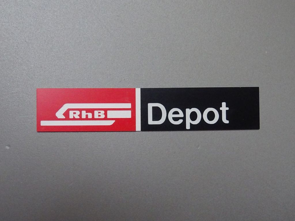 Depot, großes Format 130 x 25 mm, 2-Schicht-Kunststoff