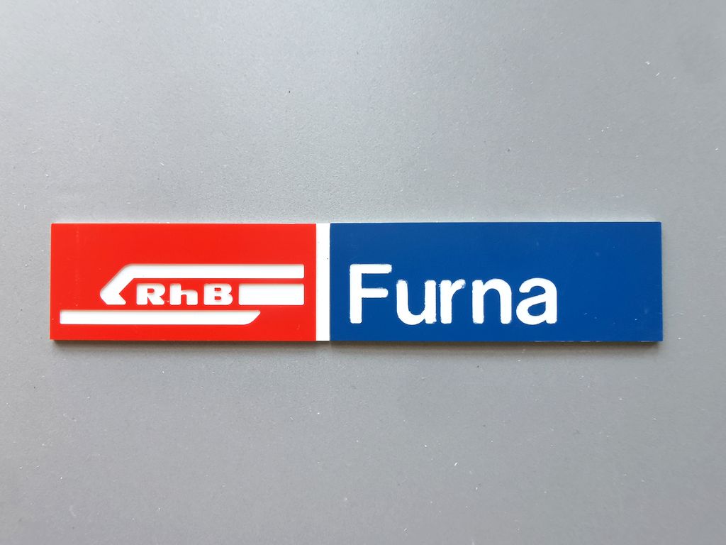 Furna, großes Format 130 x 25 mm, 2-Schicht-Kunststoff