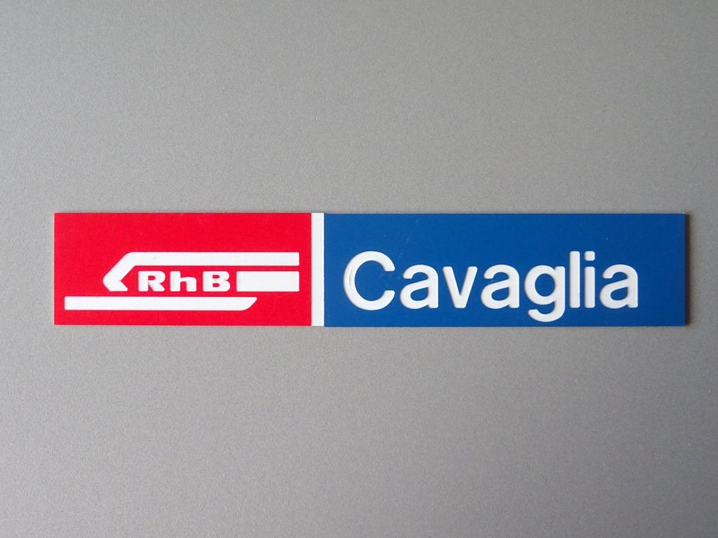 Cavaglia, kleines Format 92 x 16 mm, 2-Schicht-Kunststoff