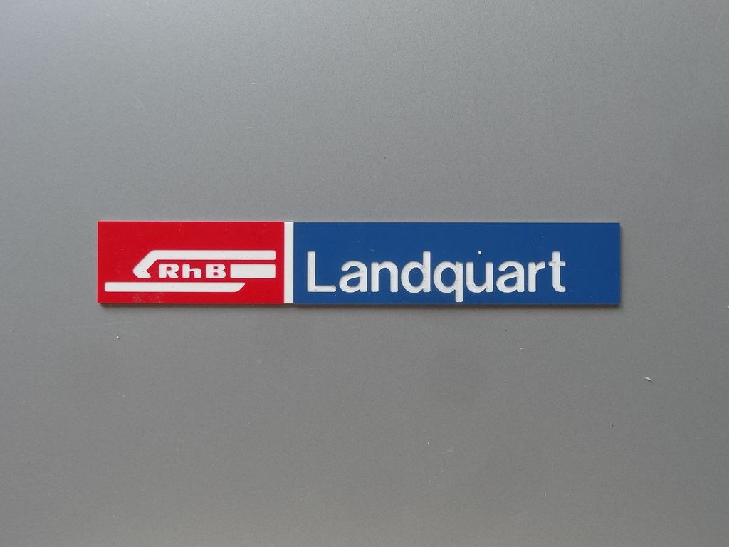 Landquart, kleines Format 104 x 16 mm, 2-Schicht-Kunststoff