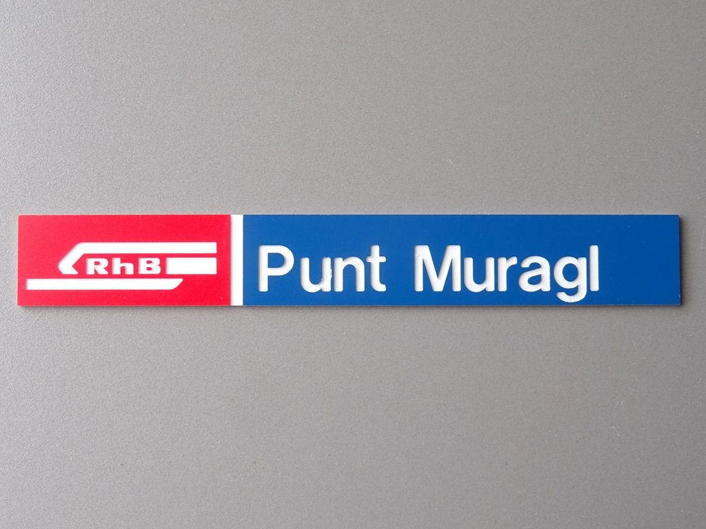 Punt Muragl, kleines Format 117 x 16 mm, 2-Schicht-Kunststoff