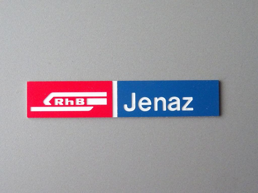 Jenaz, kleines Format 85 x 16 mm, 2-Schicht-Kunststoff