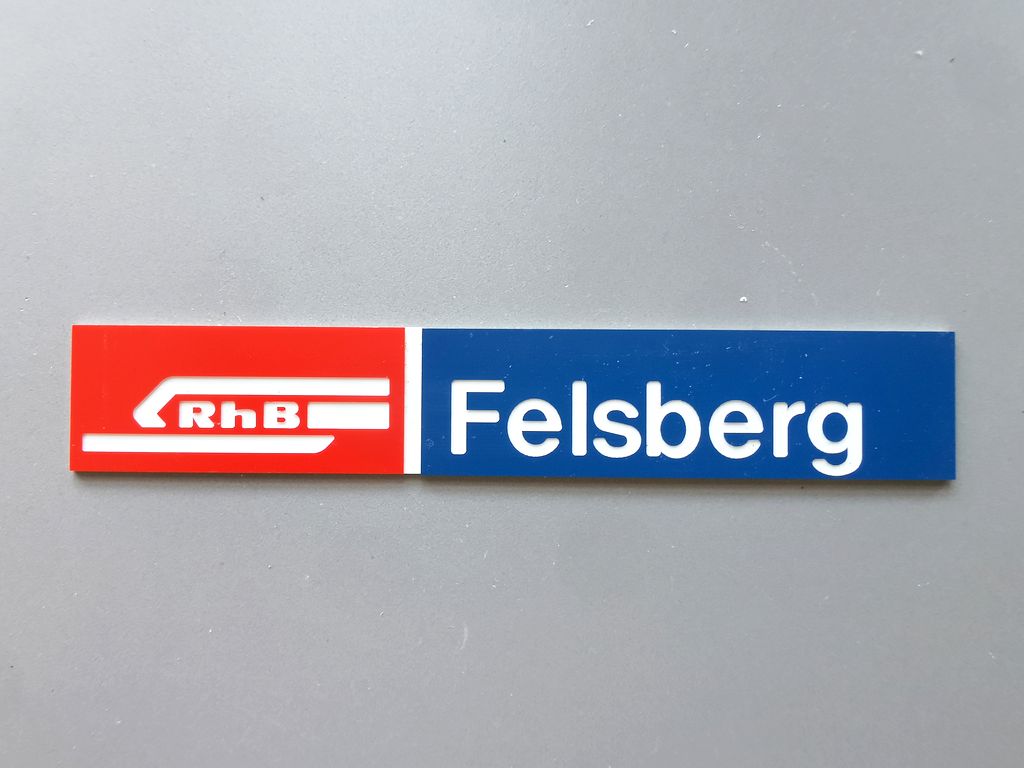 Felsberg, kleines Format 124 x 16 mm, 2-Schicht-Kunststoff
