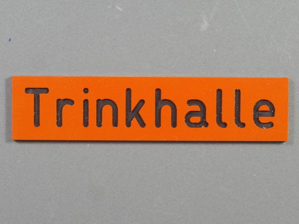 Trinkhalle 65 x 15 mm, 2-Schicht-Kunststoff