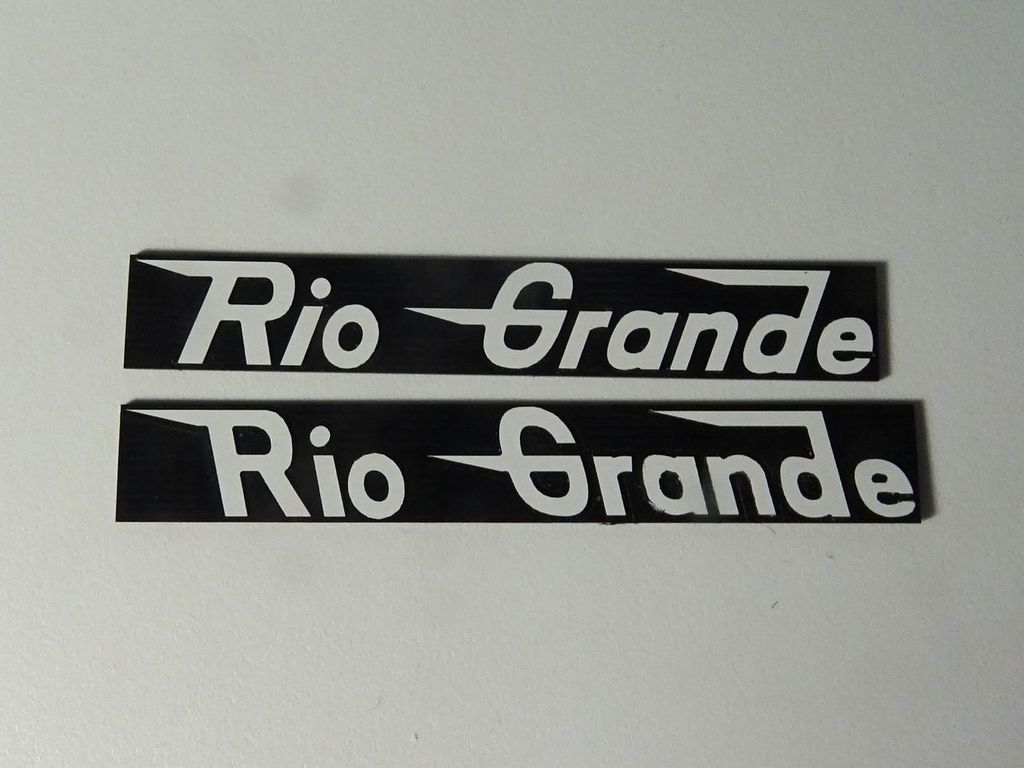 Rio Grande Schilder Set 67 x 10 x 0,8 mm, 2-Schicht-Kunststoff