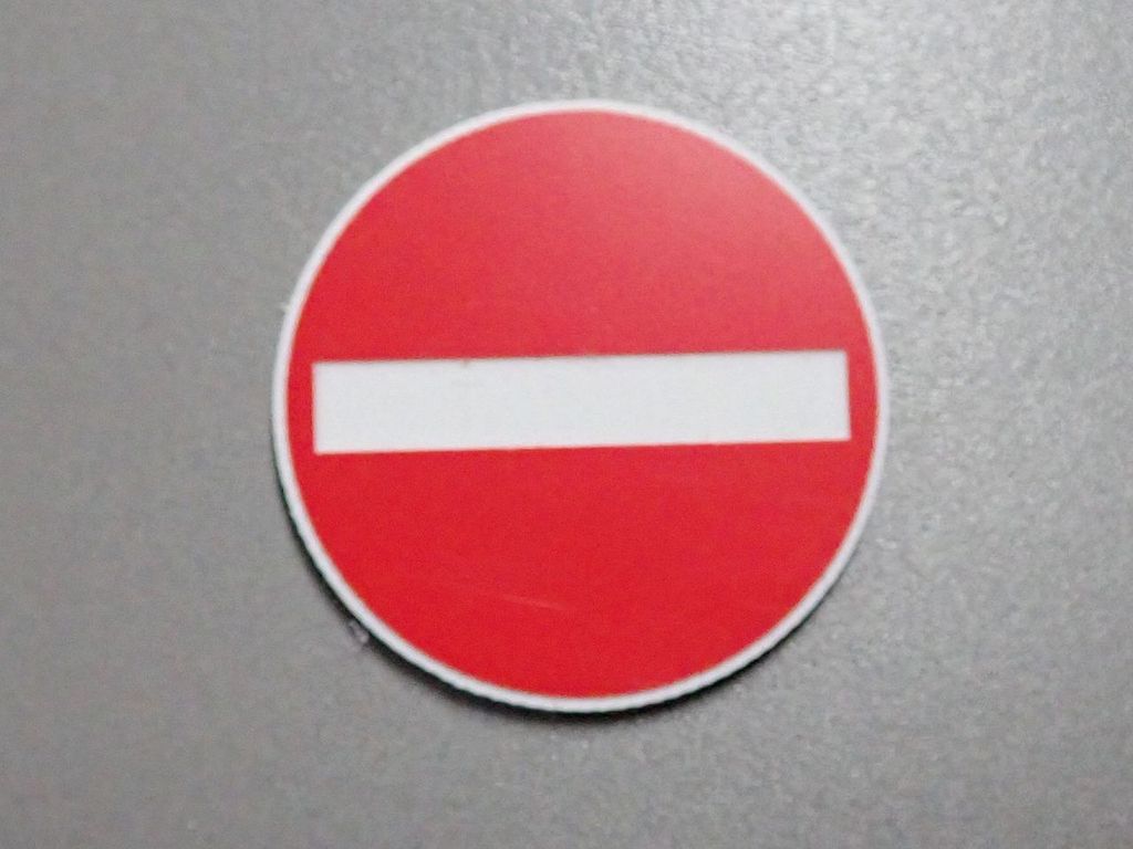 Verkehrsschild Verbot der Einfahrt 26,5 mm 2-Schicht-Kunststoff
