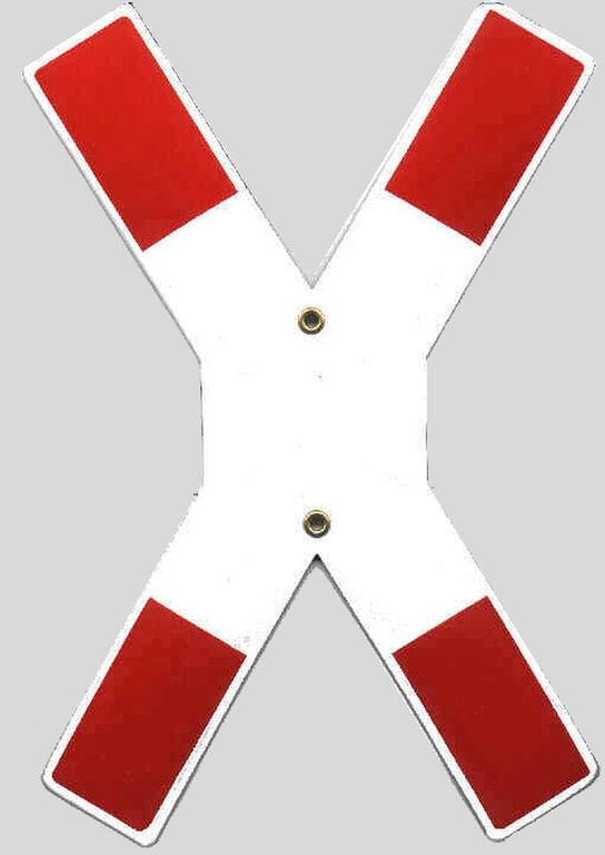 Andreaskreuz Standard 210 x 300 mm Emaille