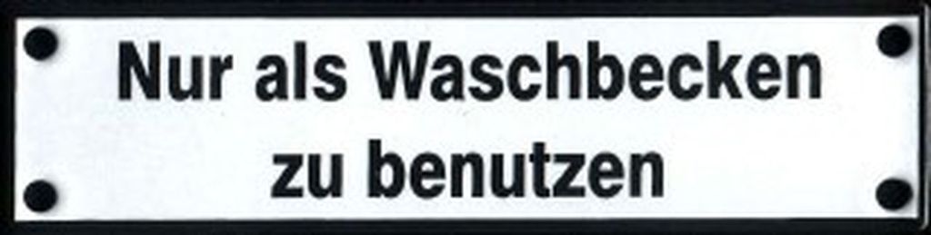 Nur als Waschbecken benutzen Emaille, 16 x 4 cm