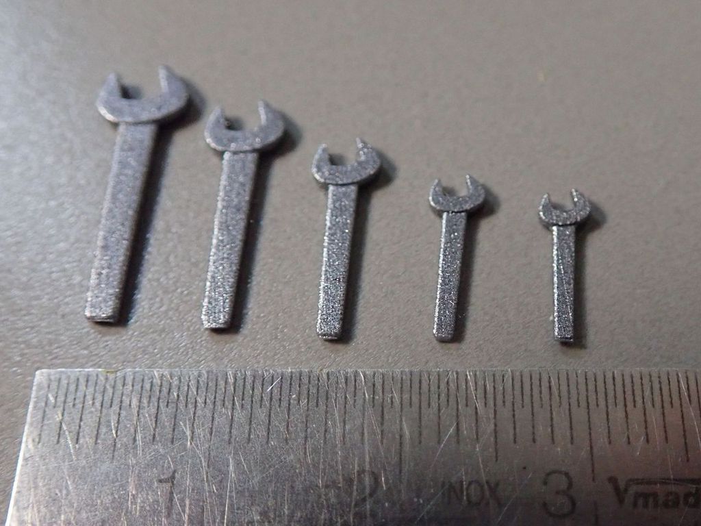 Schraubenschlüssel-Satz groß 5 Schraubenschlüssel, 3D-Druck