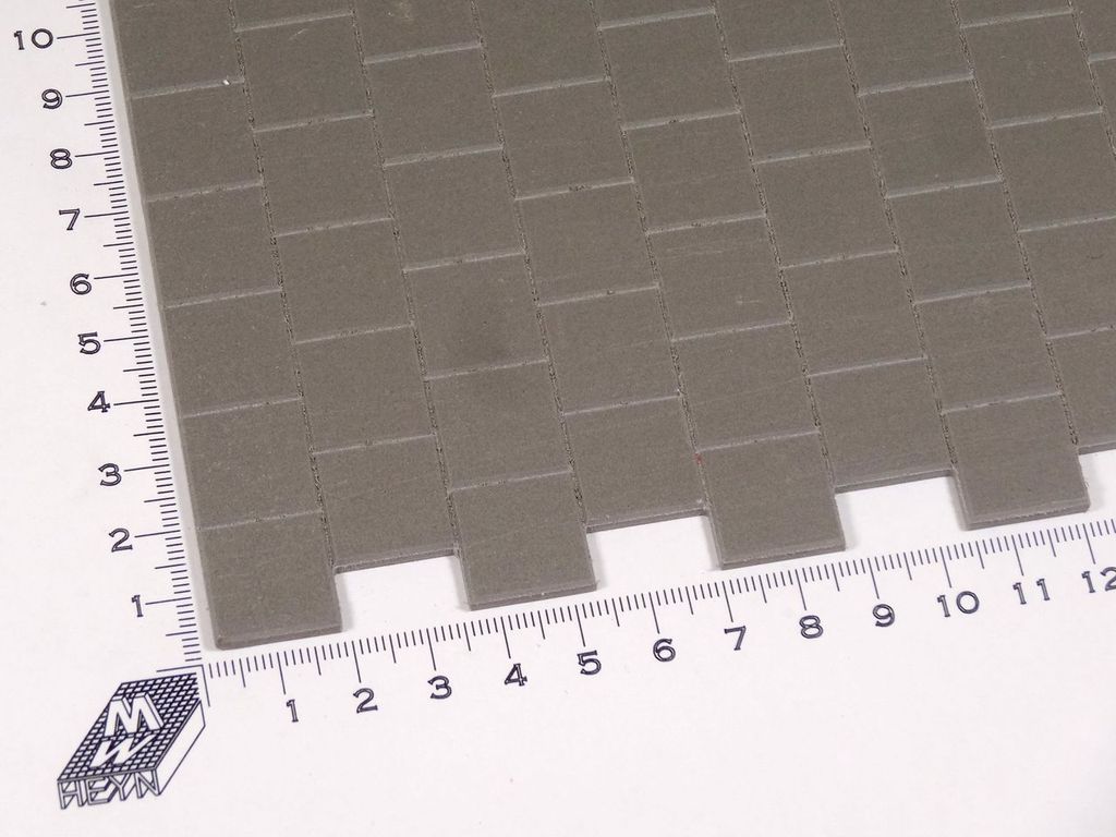 Bauplatte Pflaster 17x17mm ca. 600 x 500 x 5 mm, PVC-Hartschaum
