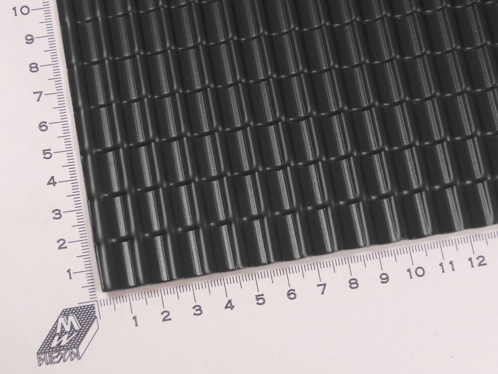 Dachziegelplatte S-Pfanne 1:22,5 ca. 390 x 290 x 1 mm, Polystyrol
