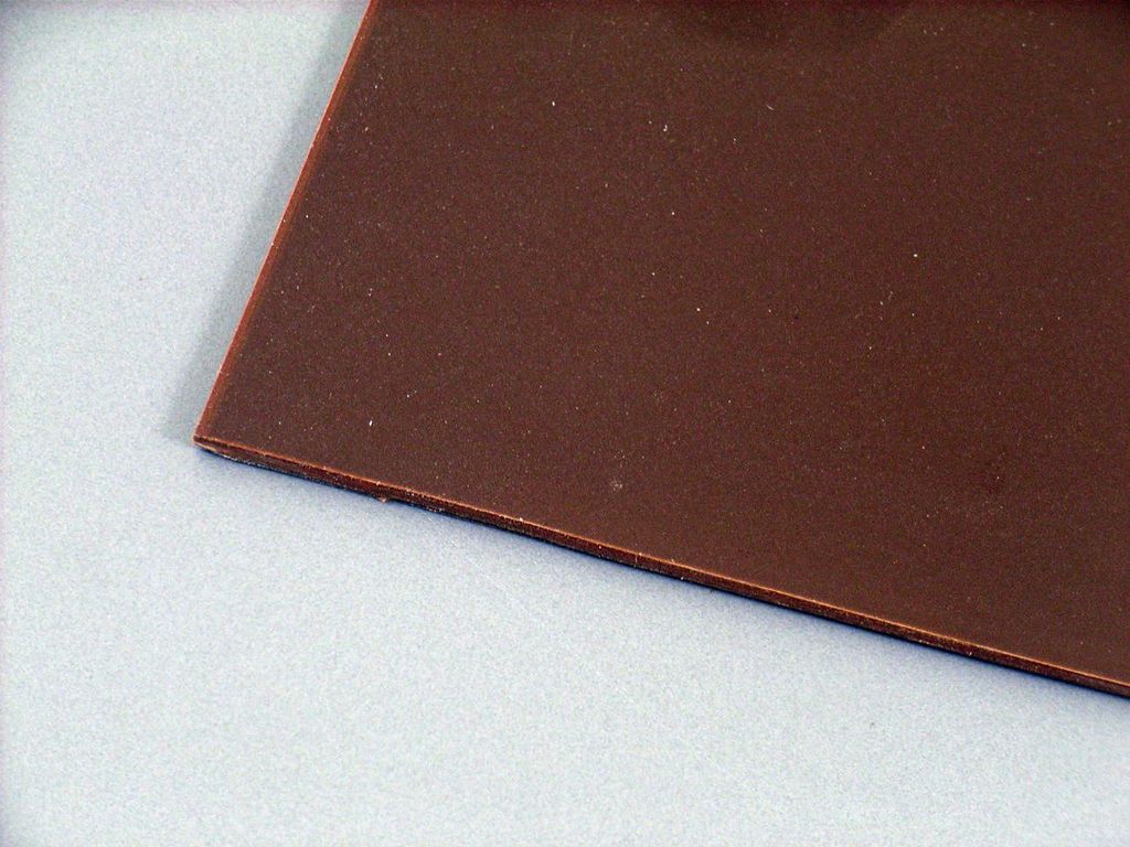 Polystyrol nussbraun 2mm 500 x 300 mm
