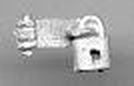 Schloss auf Riegel, horizontal 4 Stück,8x4x2mm