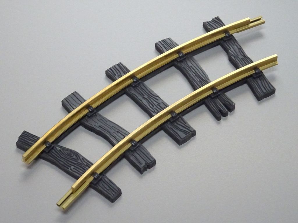 Feldbahngleis Bogen 37,5°, R0 Achsradius 422mm