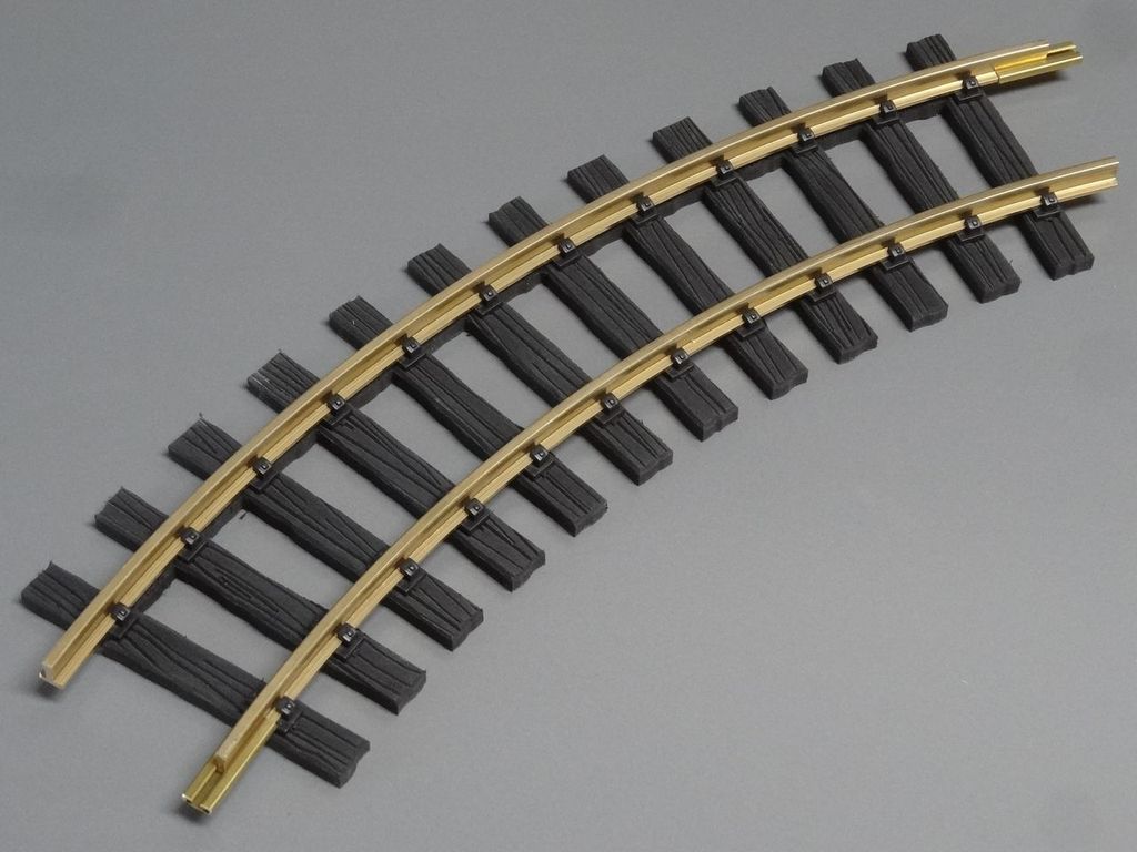 Meterspurgleis Bogen 45°, R0 Achsradius 422mm