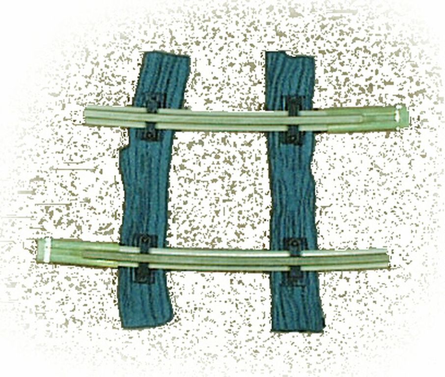 Feldbahngleis Bogen 7,5°, R2 Achsradius 778mm