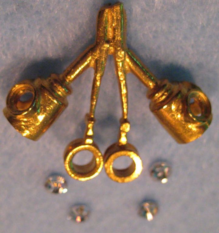Positionslaterne für Dampfloks und Tender 2 Stück, 7 x 7 x 10 mm