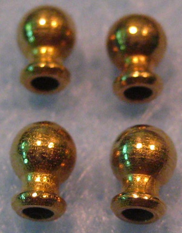 Handlaufstangen-Endkugelverzierungen 4 Stück, Höhe 6 mm, D= 4 mm