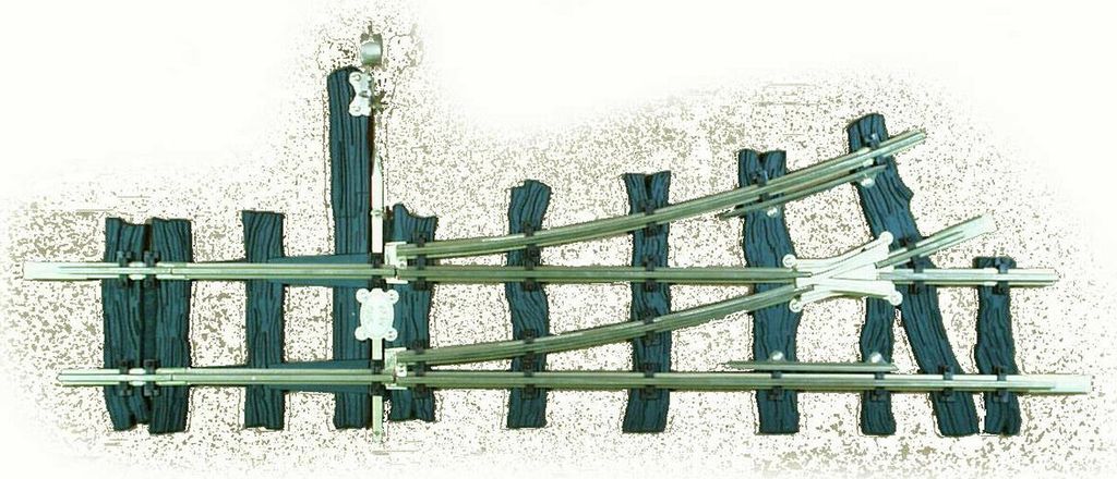 Schleppweiche R2, 22,5° Abzweig links, Bausatz
