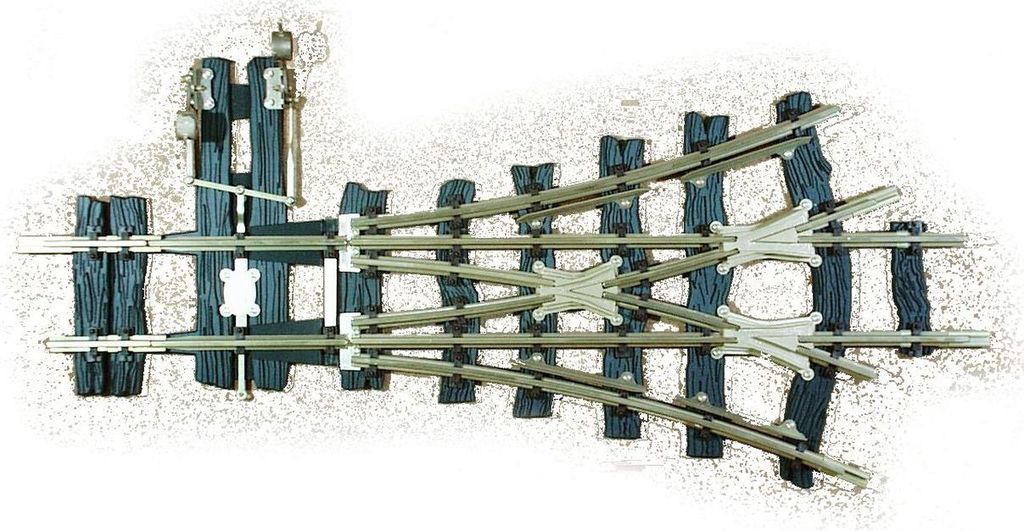 Dreiwegschleppweiche R2, 2x 22,5°, Hebel links, Bausatz