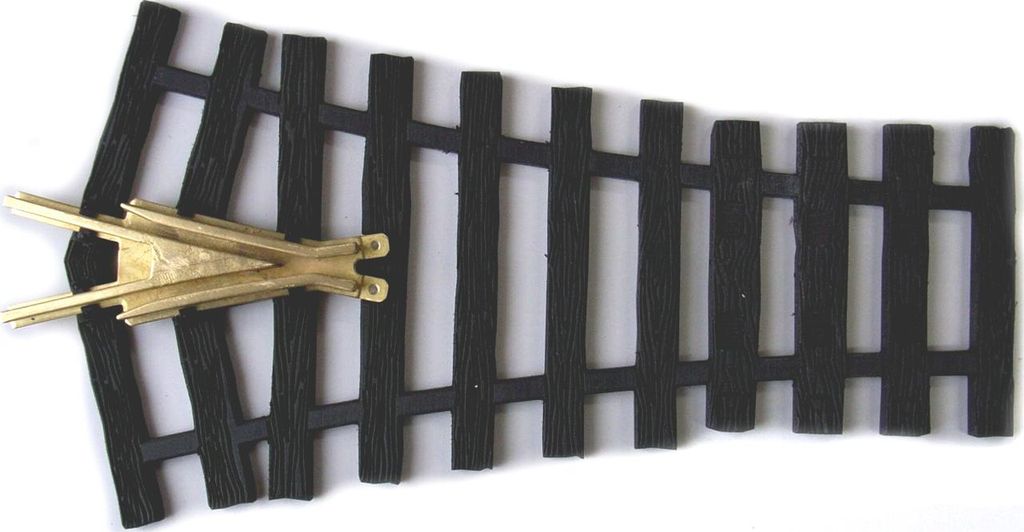 Y-Weiche R3, 2 x 15°, Fertigmodell Standardschwellen