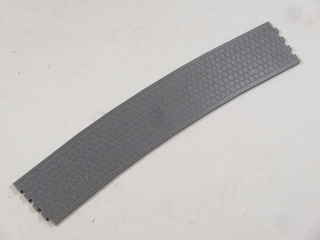 Gleis-Pflasterplatte R5 LGB, 5°, Kleinpflaster 204 x 37 mm
