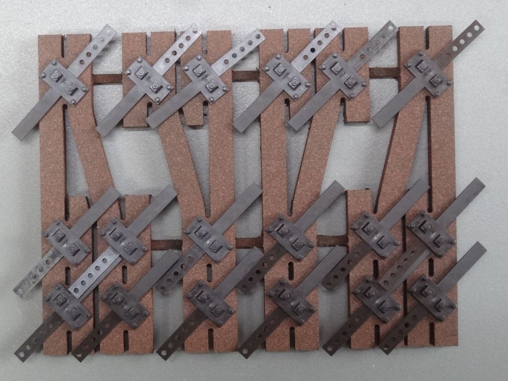 Y-Stahlschwellen 45/64 mm Abschlussschwellen, Code 250 2 Paar, links und rechts