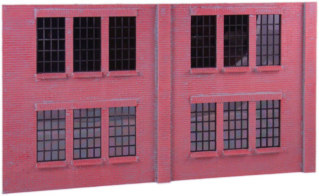 Fassade gerade Fenster mittel/mittel komplett 500 x 300 x 5 mm, incl. Fenster
