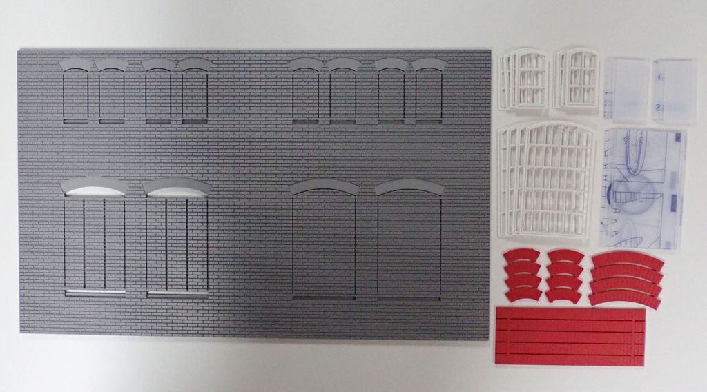 Fassade Bogenfenster klein/groß 500 x 300 x 5 mm